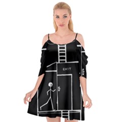 Drawing Cutout Spaghetti Strap Chiffon Dress by ValentinaDesign