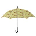 Funny Sunny Ice Cream Cone Cornet Yellow Pattern  Hook Handle Umbrellas (Small) View3