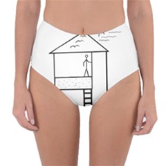 Drawing Reversible High-waist Bikini Bottoms by ValentinaDesign