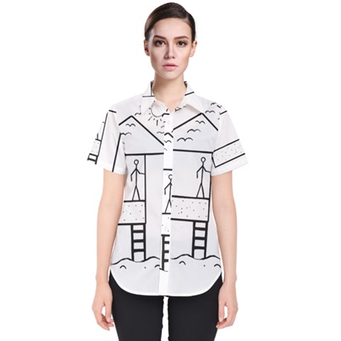 Drawing Women s Short Sleeve Shirt by ValentinaDesign