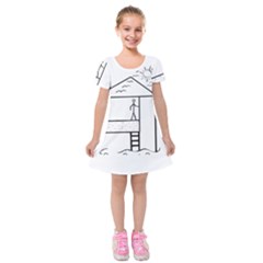 Drawing Kids  Short Sleeve Velvet Dress