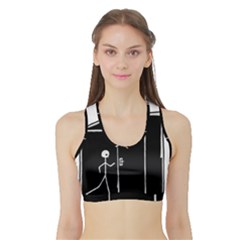 Drawing Sports Bra With Border