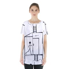 Drawing Skirt Hem Sports Top by ValentinaDesign