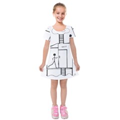 Drawing Kids  Short Sleeve Velvet Dress