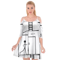 Drawing Cutout Spaghetti Strap Chiffon Dress by ValentinaDesign