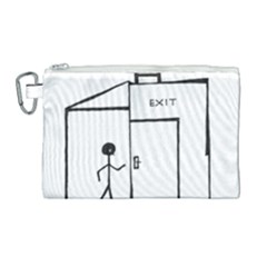 Drawing Canvas Cosmetic Bag (large) by ValentinaDesign