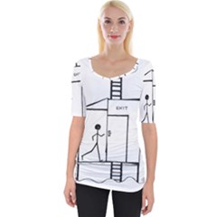 Drawing Wide Neckline Tee