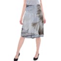 Feather Brown Gray White Natural Photography Elegant Midi Beach Skirt View1