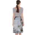 Feather Brown Gray White Natural Photography Elegant Midi Beach Skirt View2