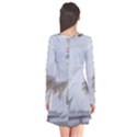 Feather Brown Gray White Natural Photography Elegant Flare Dress View2