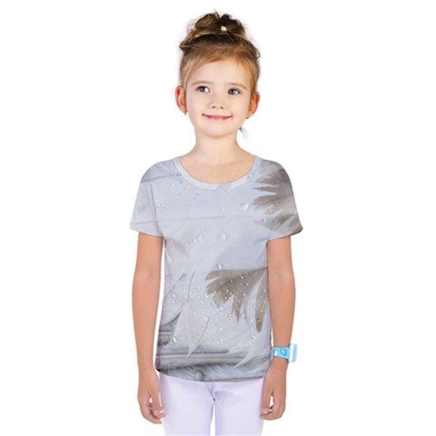 Feather Brown Gray White Natural Photography Elegant Kids  One Piece Tee by yoursparklingshop