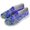 Abstract Blue Texture Pattern Men s Lightweight Slip Ons View2