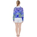 Abstract Blue Texture Pattern Women s Tie Up Sweat View2