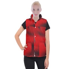 Red Black Abstract Women s Button Up Vest by Simbadda