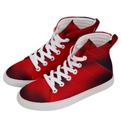 Red Black Abstract Men s Hi-top Skate Sneakers by Simbadda