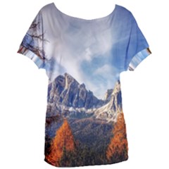 Dolomites Mountains Italy Alpine Women s Oversized Tee by Simbadda