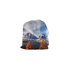 Dolomites Mountains Italy Alpine Drawstring Pouches (xs)  by Simbadda