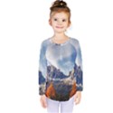 Dolomites Mountains Italy Alpine Kids  Long Sleeve Tee View1