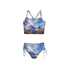 Dolomites Mountains Italy Alpine Girls  Tankini Swimsuit by Simbadda