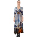 Dolomites Mountains Italy Alpine Button Up Boho Maxi Dress View1