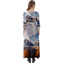 Dolomites Mountains Italy Alpine Button Up Boho Maxi Dress View2