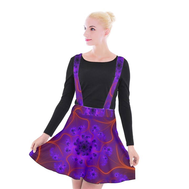 Fractal Mandelbrot Suspender Skater Skirt