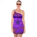 Fractal Mandelbrot One Soulder Bodycon Dress View1