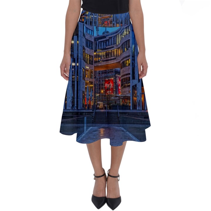 Architecture Modern Building Perfect Length Midi Skirt