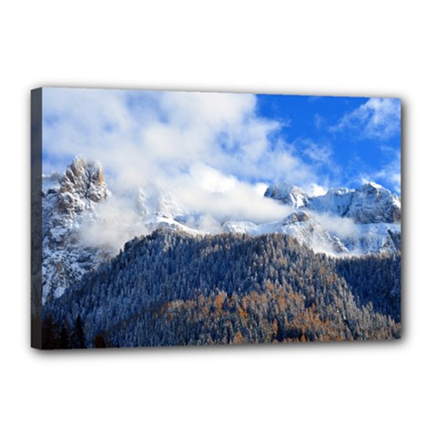 Mountains Alpine Nature Dolomites Canvas 18  X 12  by Simbadda