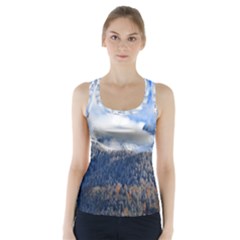 Mountains Alpine Nature Dolomites Racer Back Sports Top by Simbadda