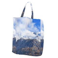 Mountains Alpine Nature Dolomites Giant Grocery Zipper Tote by Simbadda