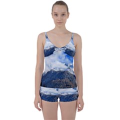 Mountains Alpine Nature Dolomites Tie Front Two Piece Tankini by Simbadda