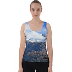 Mountains Alpine Nature Dolomites Velvet Tank Top by Simbadda