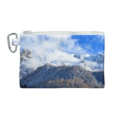 Mountains Alpine Nature Dolomites Canvas Cosmetic Bag (medium) by Simbadda