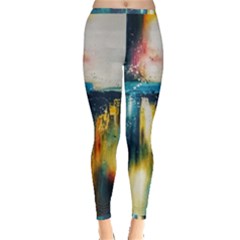 Art Painting Abstract Yangon Inside Out Leggings by Simbadda