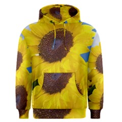 Sunflower Floral Yellow Blue Sky Flowers Photography Men s Pullover Hoodie by yoursparklingshop