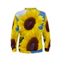 Sunflower Floral Yellow Blue Sky Flowers Photography Kids  Sweatshirt View2