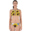 Sunflower Floral Yellow Blue Sky Flowers Photography Perfectly Cut Out Bikini Set View1