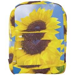 Sunflower Floral Yellow Blue Sky Flowers Photography Full Print Backpack by yoursparklingshop