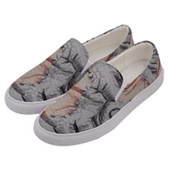 Hand Finger Drawing Fingernails Men s Canvas Slip Ons by Simbadda