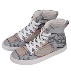 Hand Finger Drawing Fingernails Men s Hi-top Skate Sneakers by Simbadda