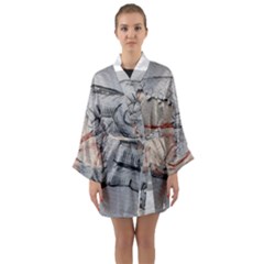 Hand Finger Drawing Fingernails Long Sleeve Kimono Robe by Simbadda