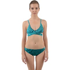 Background Texture Structure Wrap Around Bikini Set