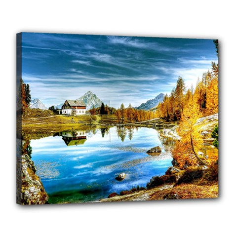 Dolomites Mountains Italy Alpin Canvas 20  X 16  by Simbadda