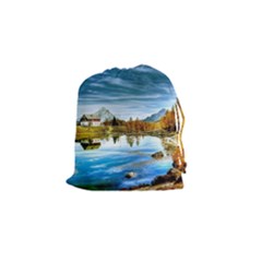 Dolomites Mountains Italy Alpin Drawstring Pouches (small)  by Simbadda