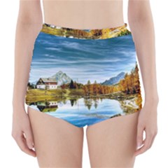 Dolomites Mountains Italy Alpin High-waisted Bikini Bottoms by Simbadda