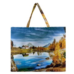 Dolomites Mountains Italy Alpin Zipper Large Tote Bag