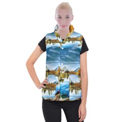 Dolomites Mountains Italy Alpin Women s Button Up Vest by Simbadda