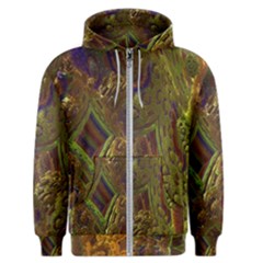 Fractal Virtual Abstract Men s Zipper Hoodie by Simbadda