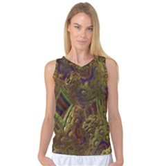 Fractal Virtual Abstract Women s Basketball Tank Top by Simbadda